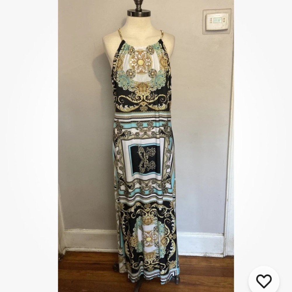 8-2 Milano Maxi Dress Halter Large Built In Bralette